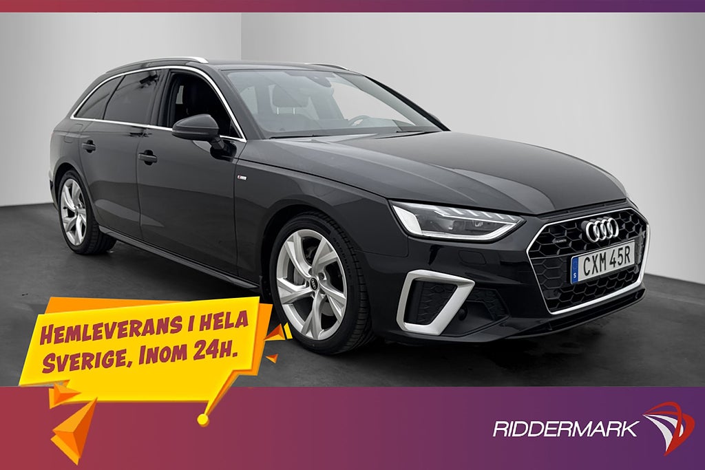 Audi A4 40 TDI Q S-Line Cockpit D-Värmare Kamera Navi Drag