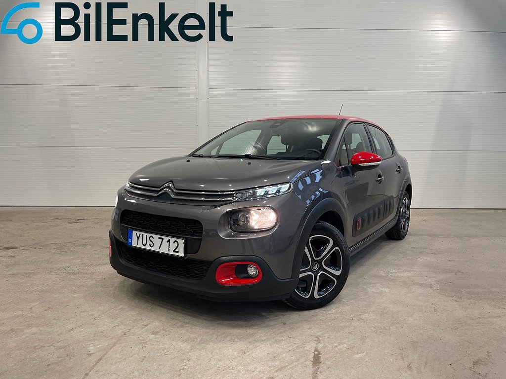 Citroën C3 1.2 VTi PureTech FEEL P-Sensorer Carplay 2018 83hk