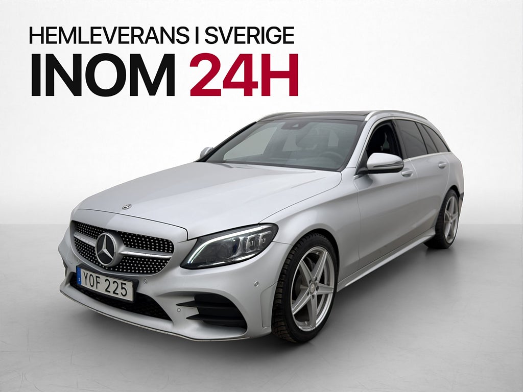 Mercedes-Benz C220 T d 194hk AMG Värmare Pano Kamera Drag