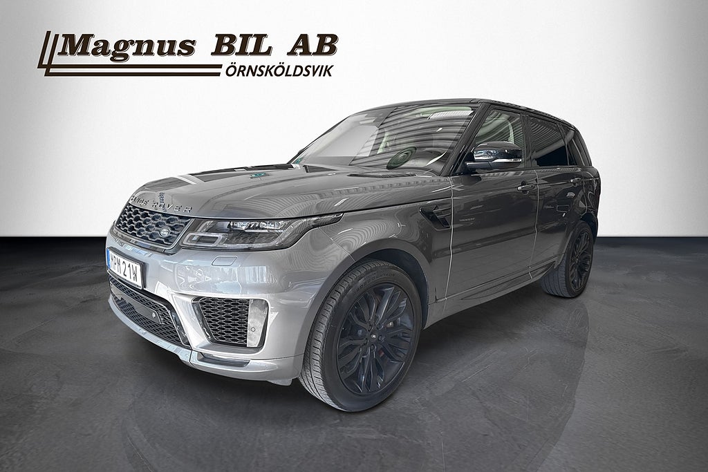 Land Rover Range Rover Sport P400e HSE Drag Värmare Meridian Pano HUD Sov Hjul 2019 till salu hos Magnus Bil