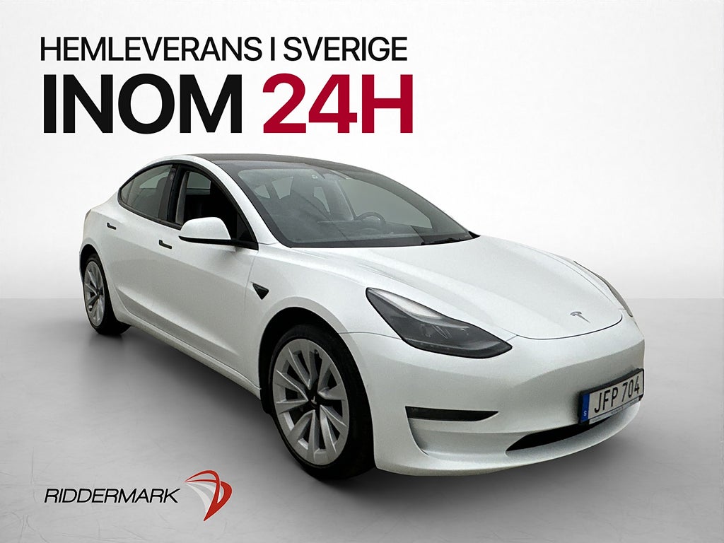 Tesla Model 3 Long Range AWD Värmare Panorama Kamera