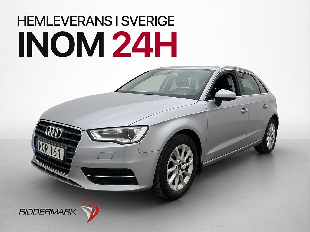 Audi A3 Sportback 1.4 TFSI 125hk Värmare P-Sensorer Farthåll