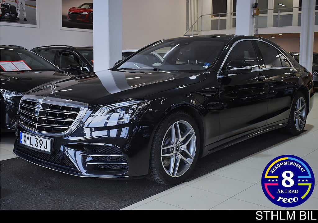 Mercedes-Benz S450 450 4M AMG Pano Burmester 360° Värm Navi Läder Carplay