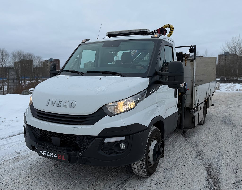 Iveco Daily 72-180H 3.0 HMF 535 Kranbil Bakgavellyft Värm Drag MOMS