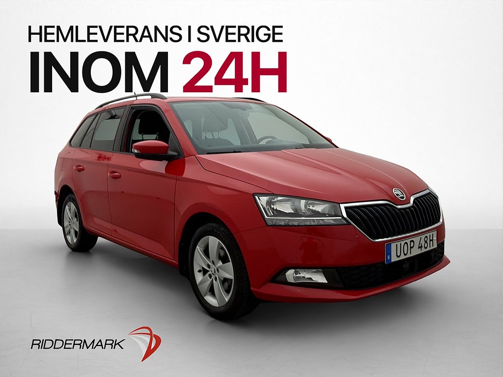 Skoda Fabia 1.0 TSI 95hk Style Dragkrok Sensorer CarPlay