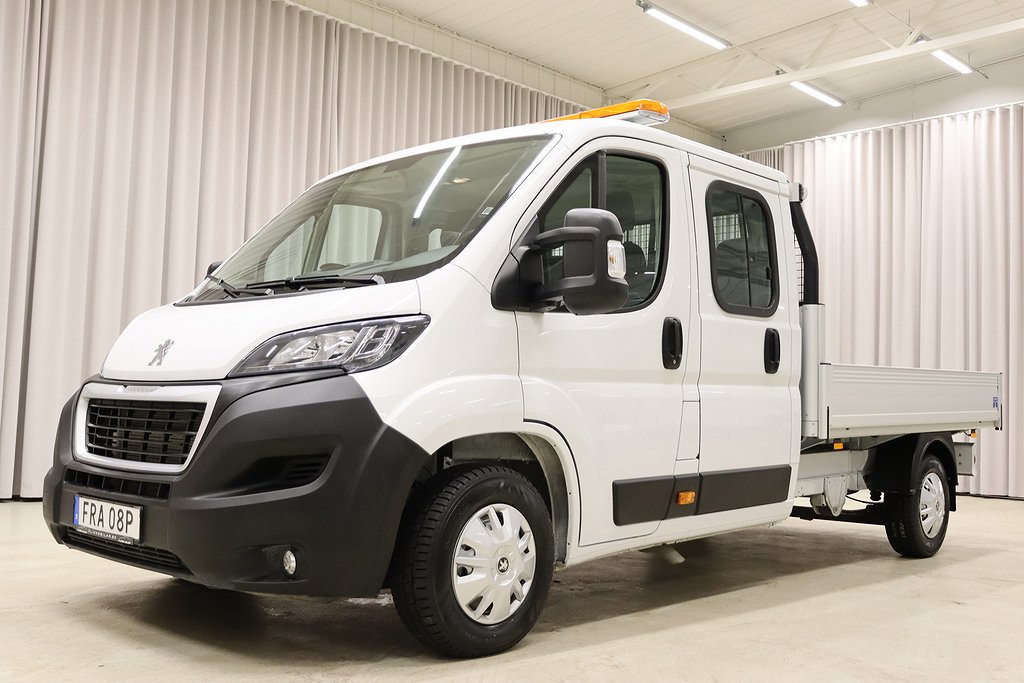 Peugeot Boxer 2.2 140HK Dubbelhytt Flak Webasto Drag Nybil