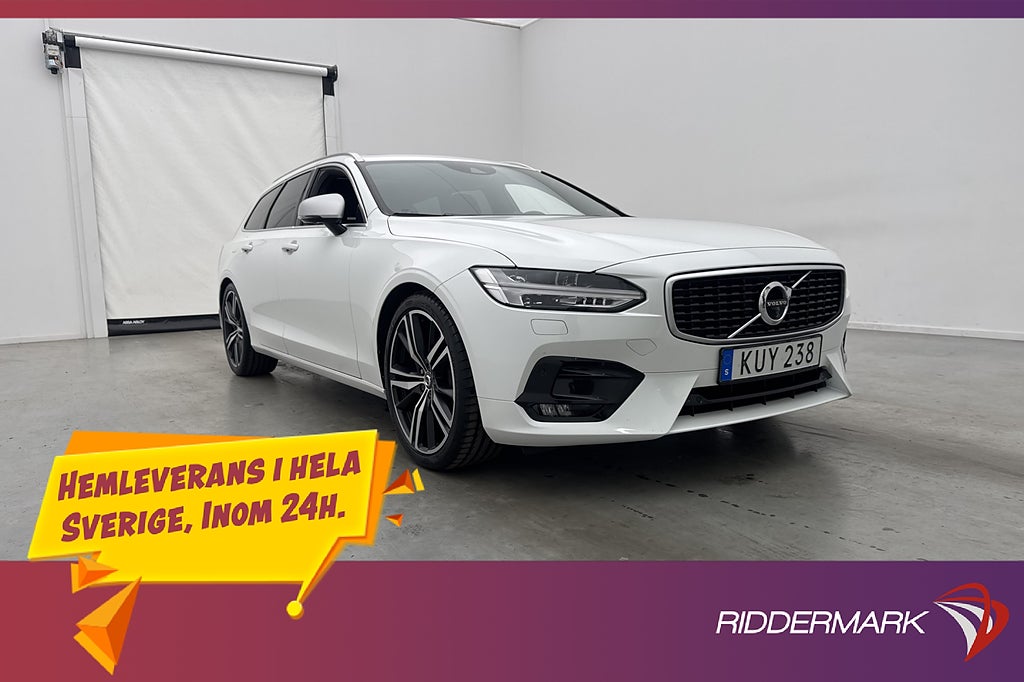 Volvo V90 D4 190hk R-Design HUD Pano B&W Kamera Dragkrok VOC