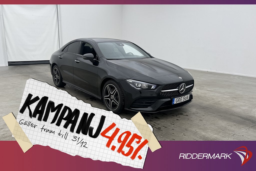 Mercedes-Benz CLA 220 d Coupé 190hk AMG Pano 4,95% Ränta