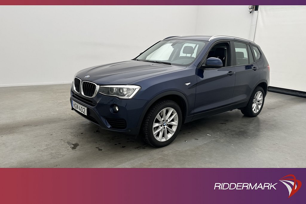 BMW X3 xDrive20d 190hk HiFi Sensorer Halvskinn Dragkrok