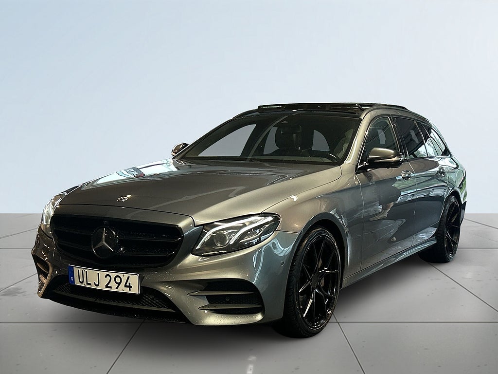 Mercedes-Benz E 220 T d 4M 9G AMG Line Pano/Ad.Fhåll/Night/360/Dvärm/20