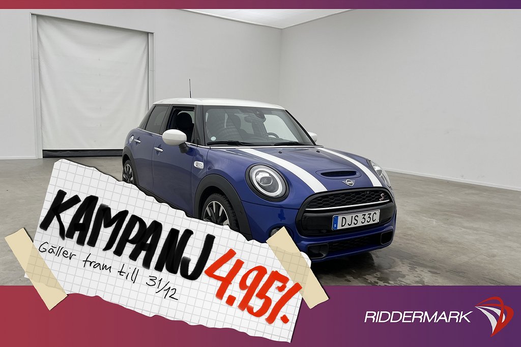 MINI Cooper S 192hk Chili Excitement Kamera 4,95% Ränta