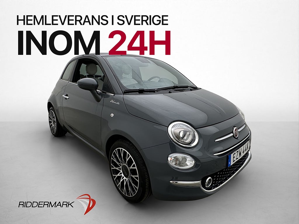 Fiat 500 70hk Lounge Pano P-Sensorer Bluetooth
