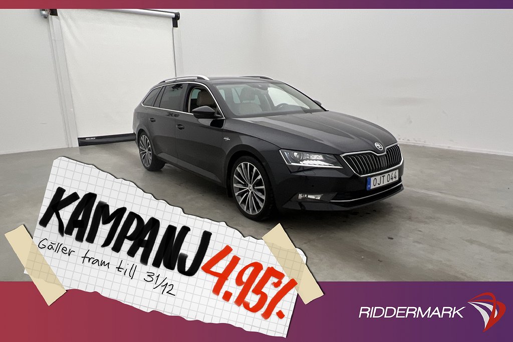 Skoda Superb 2.0 TDI 190hk L&K P-Värm Kamera 4,95% Ränta