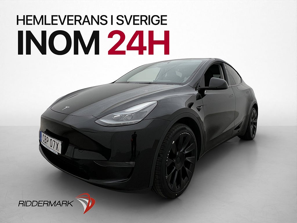 Tesla Model Y Long Range AWD Dragkrok AP Pano Svensksåld