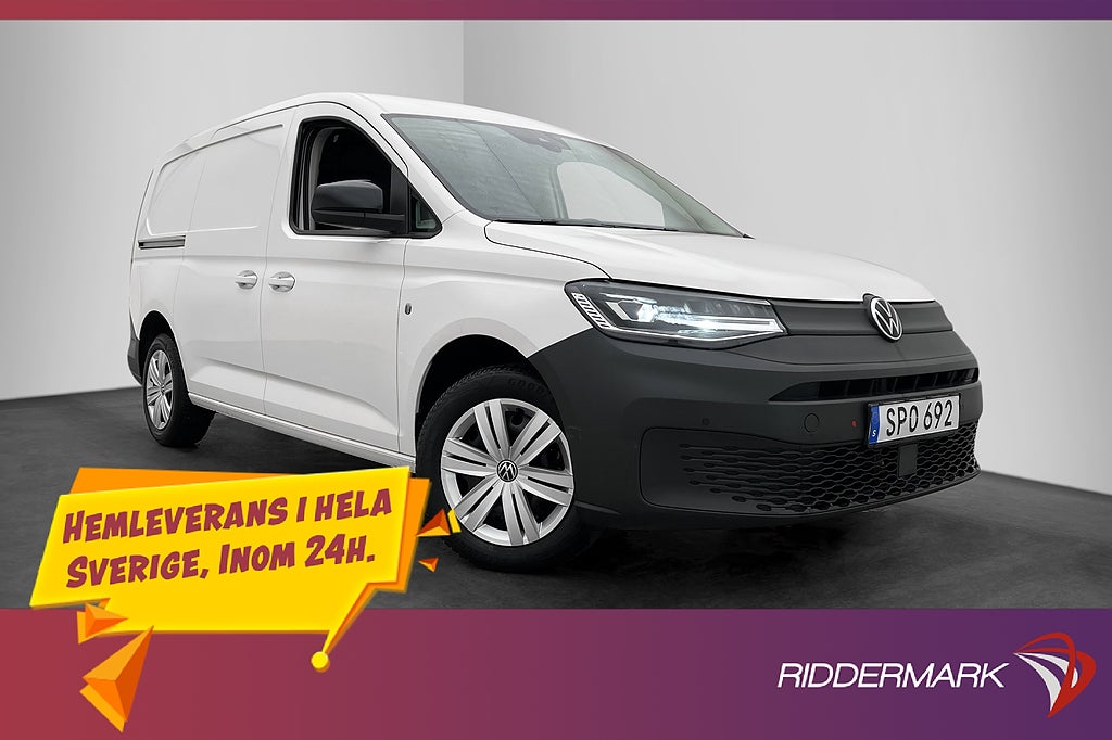 Volkswagen Caddy Maxi Cargo TDI Värm V-Inredd CARPLAY Moms