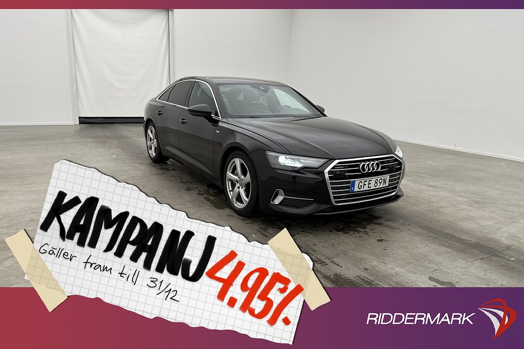 Audi A6 Sedan 45 TFSI Q S-Line Navi P-Sensorer 4,95% Ränta