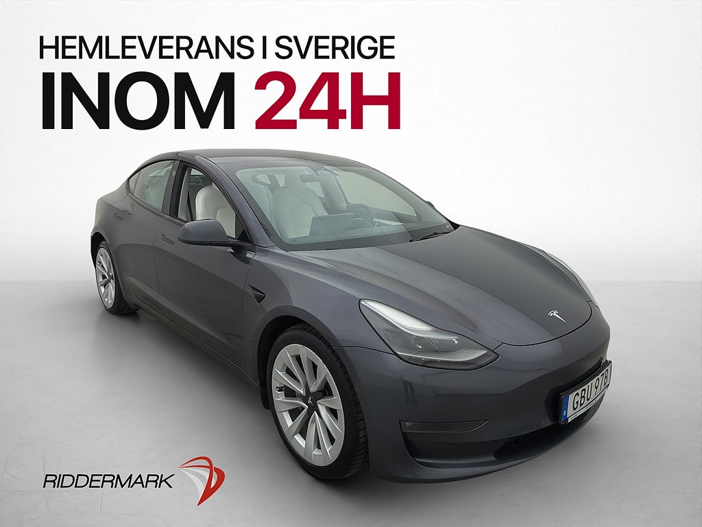 Tesla Model 3 Long Range AWD Ljus Interiör Pano AP Kamera