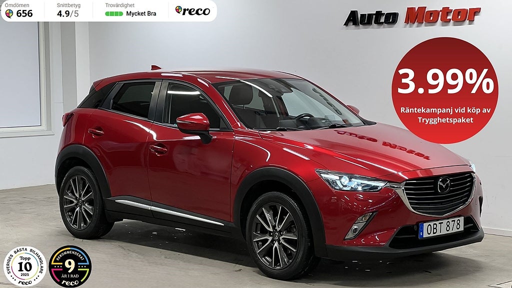 Mazda CX-3 2.0 AWD Optimum Automatisk 150hk Bose/HUD/Värmare