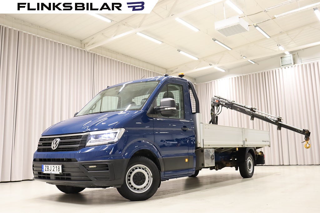 Volkswagen crafter 4Motion 177HK Långflak HIAB Kranbil Moms