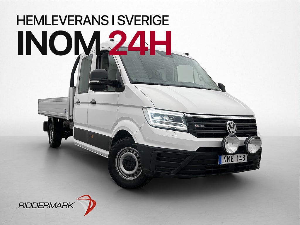 Volkswagen crafter Dubbelhytt FLAK 4M Värm Drag CARPLAY MOMS