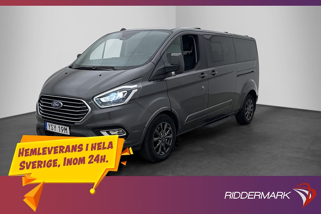 Ford Tourneo Custom Titanium 185hk Värm CARPLAY 9-Sits Moms