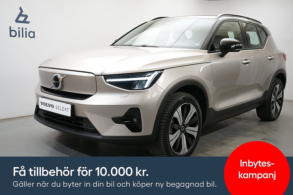 Volvo XC40 Recharge Plus Edition, Dragkrok, Förarstol elm...