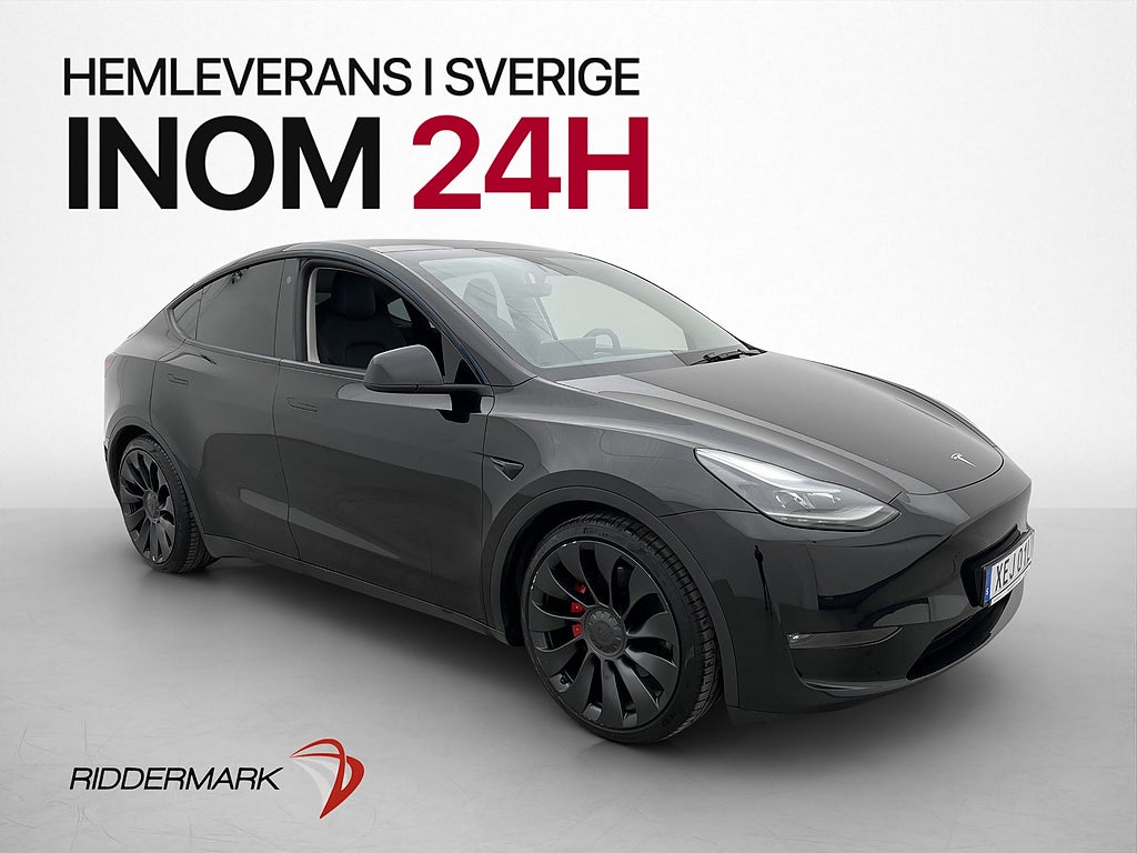 Tesla Model Y Performance Uppgraderad AP Drag Sv.Såld MOMS