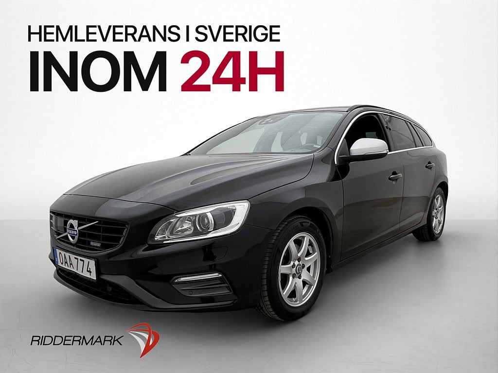 Volvo V60 D3 R-Design VOC Värmare Kamera Navi Rattvärme BLIS