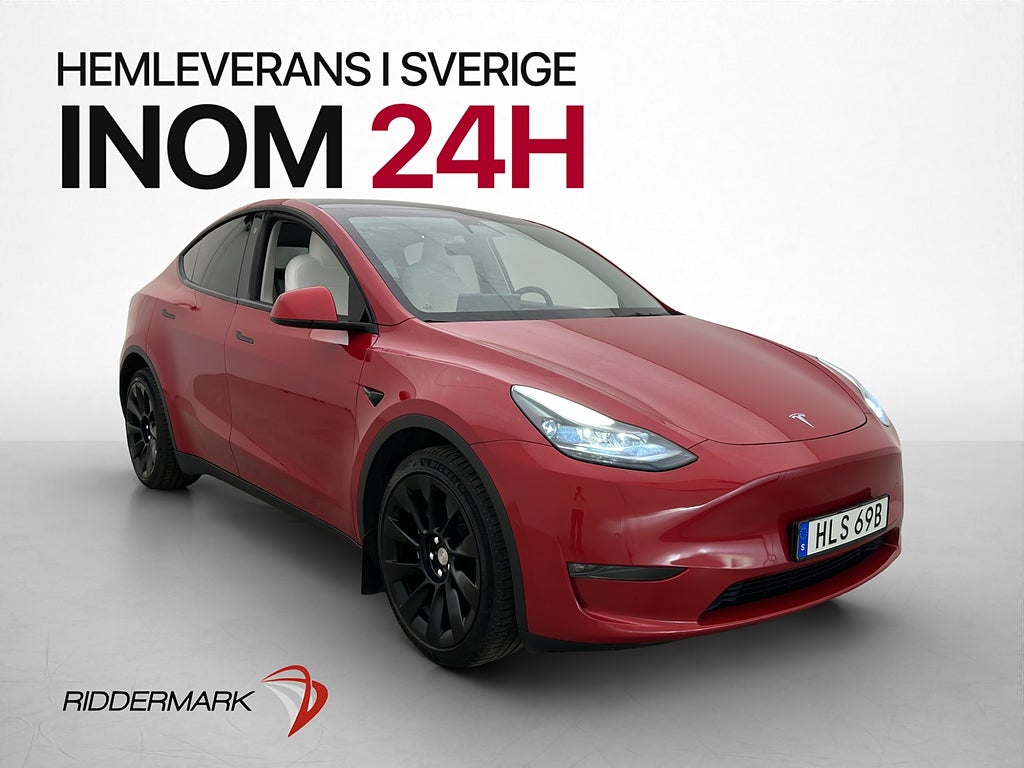 Tesla Model Y Long Range AWD Drag AP Pano Ljus interiör MOMS