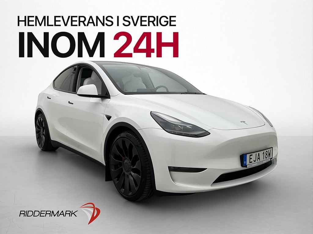 Tesla Model Y Performance Pano Värmepump Drag Kamera MOMS