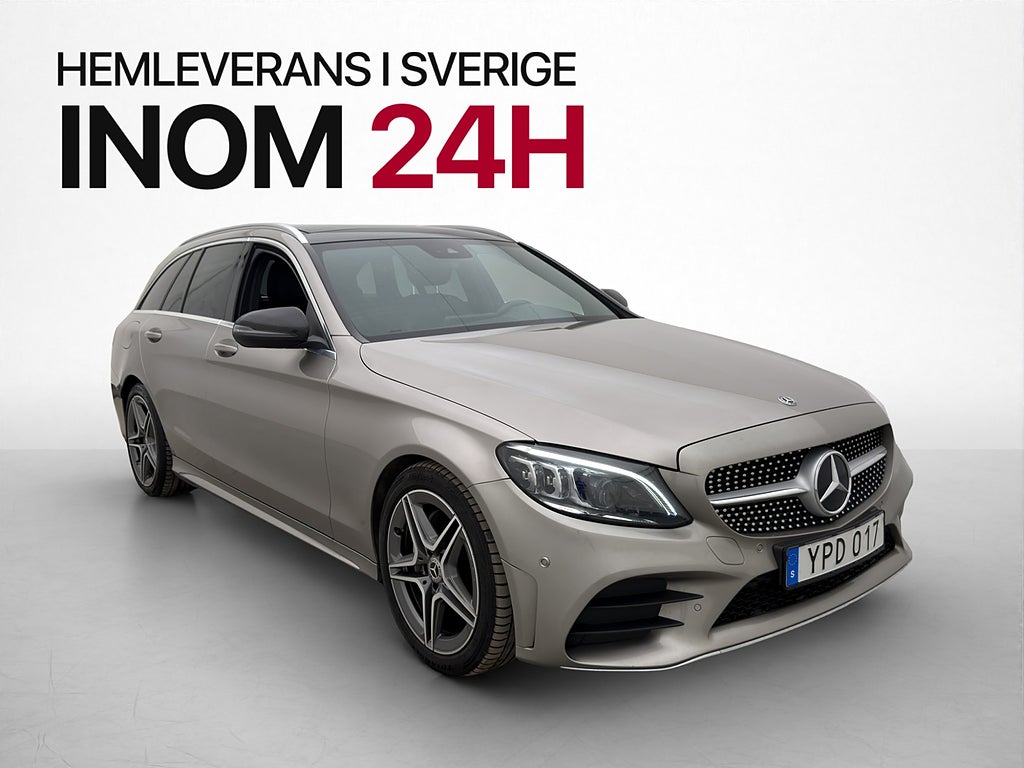 Mercedes-Benz C 200 T d 150hk AMG Pano Cockpit Kamera Drag