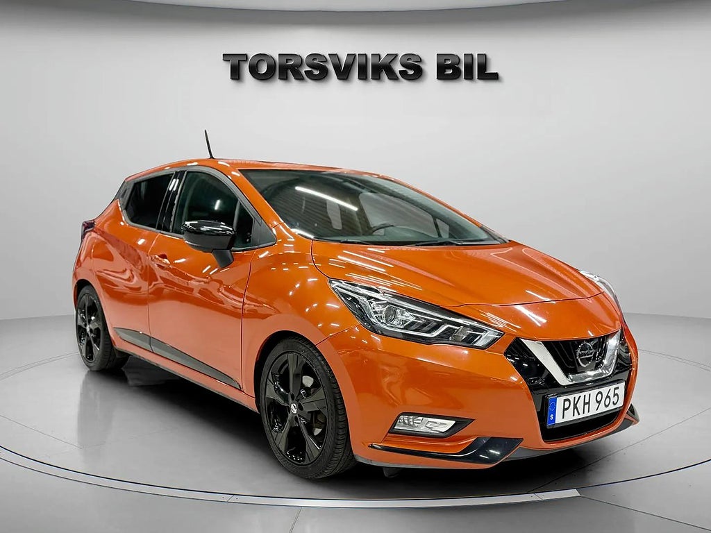 Nissan Micra Tekna 0.9 Turbo 360* Kamera V-hjul Nybesiktigad Helgkampanj! - miniatyr 8