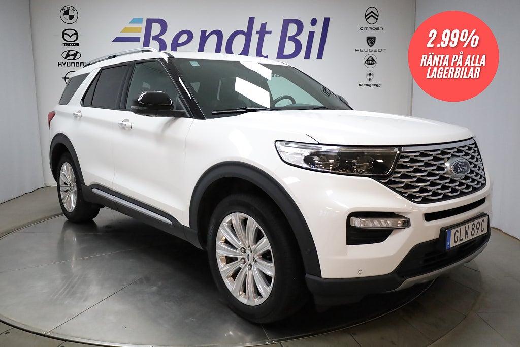 Ford Explorer PHEV 3.0 Platinum | Pano | Dragkrok | 2,99% Ränta