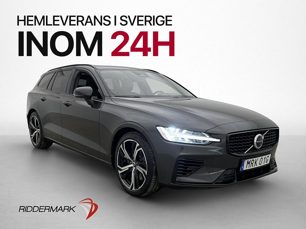 Volvo V60 Recharge T6 AWD Ultimate Dark Pano H/K Skinn MOMS