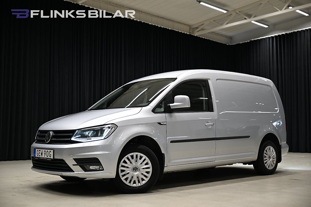 Volkswagen Caddy Maxi DSG 102HK Nedlackad|LED|Inredd|Drag|Värmare|Leasbar