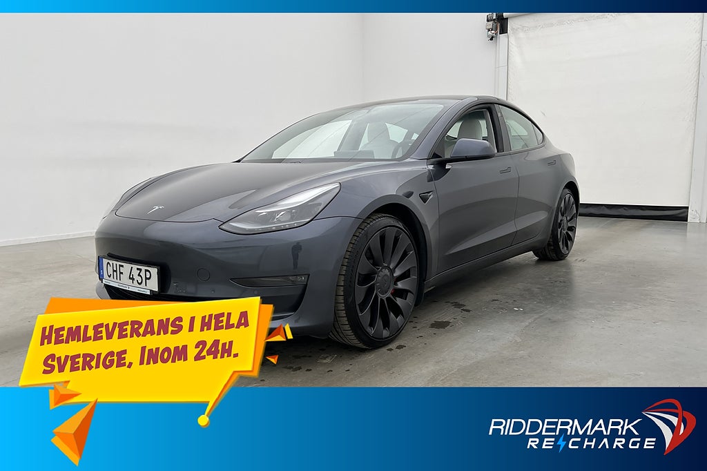 Tesla Model 3 Performance AWD Autopilot Svensksåld MOMS