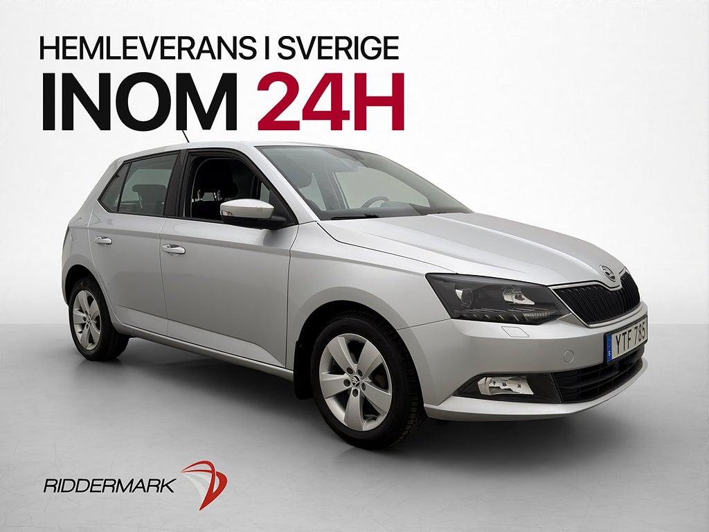 Skoda Fabia TSI 95hk Style P-Sensorer CarPlay Farthållare