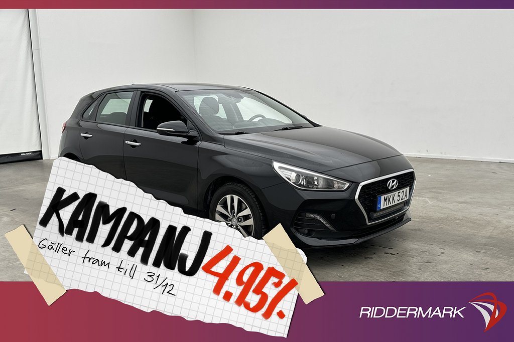 Hyundai i30 1.4 T-GD Kamera M-Värmare Rattvärme 4,95% Ränta