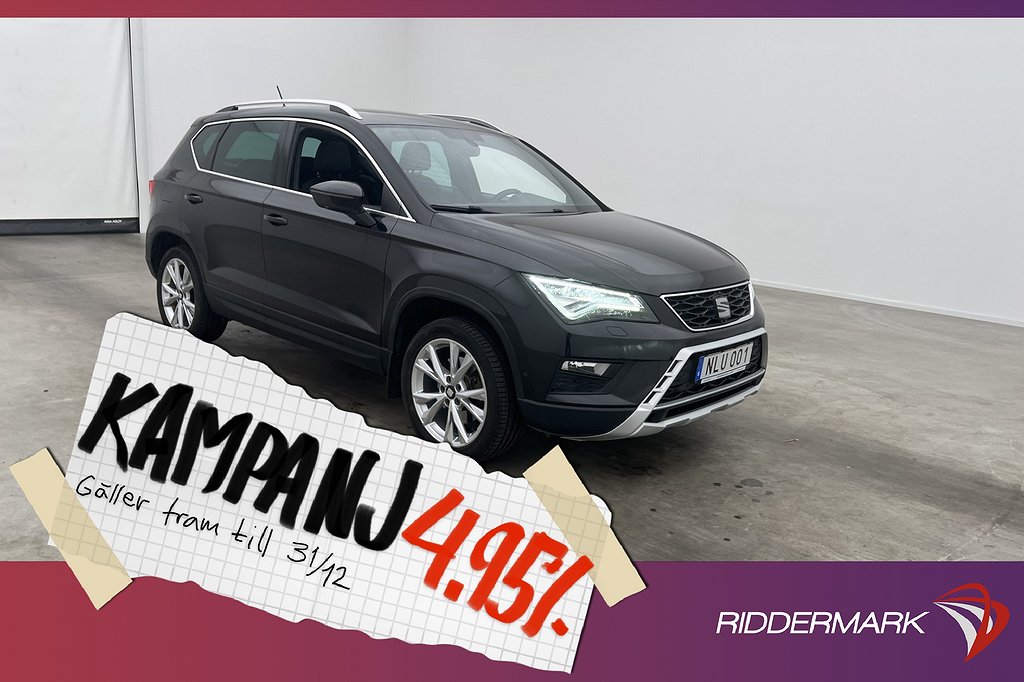 Seat Ateca 4D 190hk D-Värmare Pano 360° CarPlay 4,95% Ränta