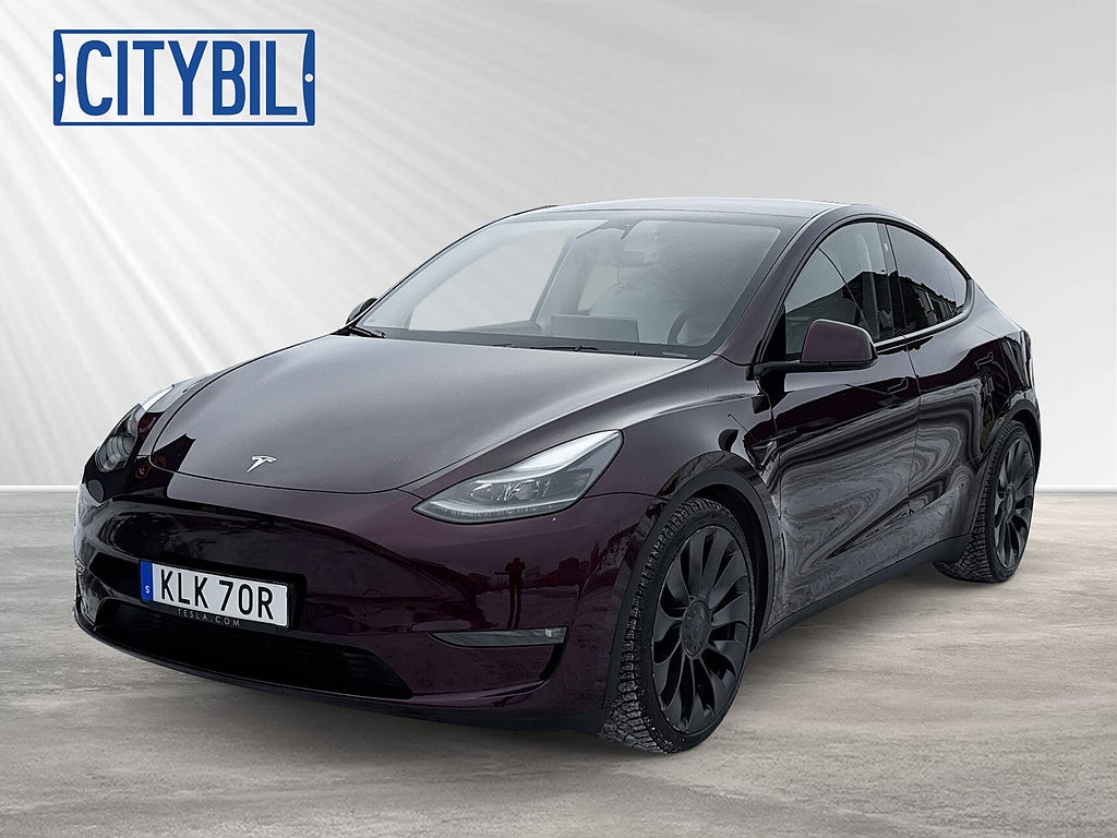 Tesla Model Y Performance 534hk AWD - EAP - Vit interiör - Vinterhjul