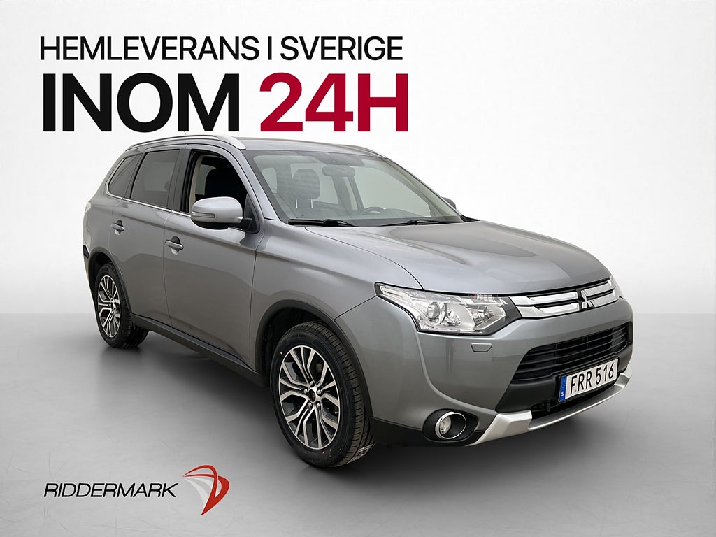 Mitsubishi Outlander 2.2 Di-D 4WD 7-sits Värmare Skinn Drag