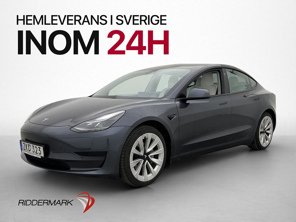 Tesla Model 3 Standard Range Plus AP Pano Skinn Sv-Såld
