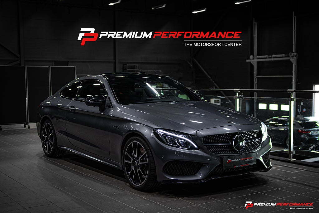 Mercedes-Benz C43 AMG Coupé 4MATIC Burm®|Pano|360°|Distronic|Drag|Värmare