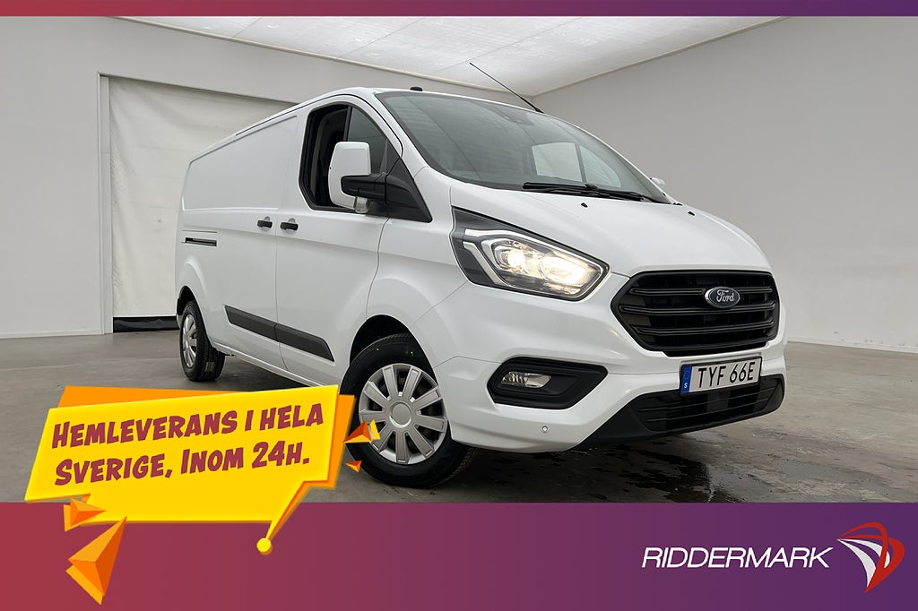 Ford transit-custom L2 Värmare Dragkrok Kamera CARPLAY Moms