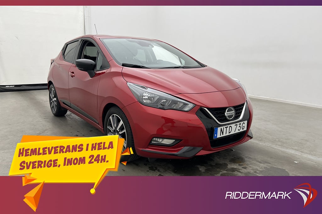 Nissan Micra 92hk N-Design P-Sensorer CarPlay Farthållare