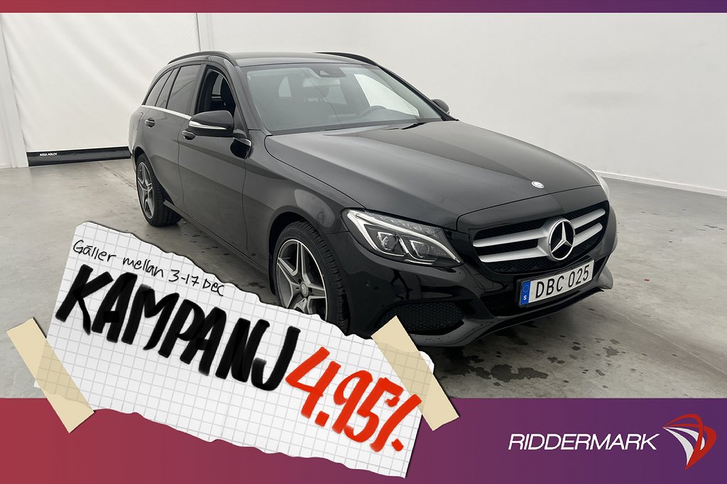 Mercedes-Benz C 220 T d 170hk Fjärr-Värmare Navi 4,95% Ränta