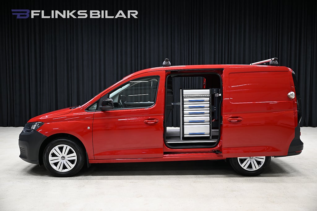 Volkswagen Caddy Maxi DSG 122HK Inredd|Dubbeldörr|Drag|Värmare|Backkamera