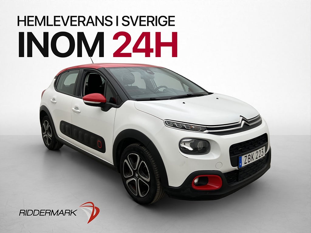 Citroën C3 1.2 PureTech 110hk CarPlay Sensorer A/C 0.51L/Mil