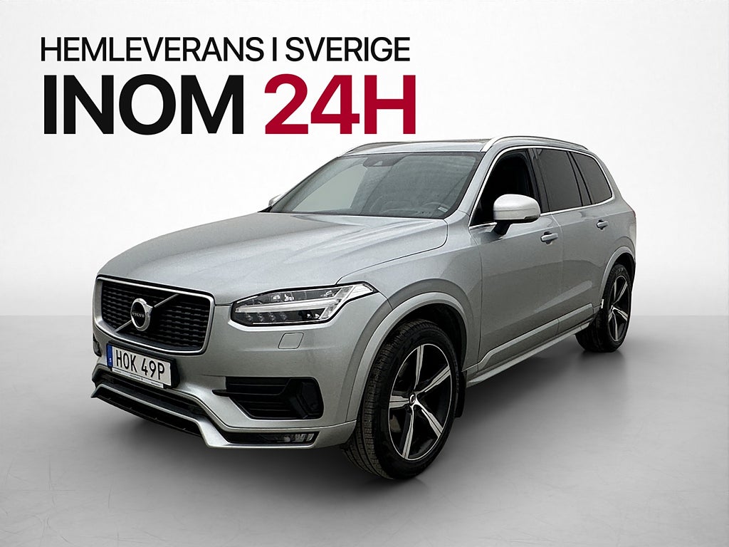 Volvo XC90 D5 AWD R-Design 7-Sits Pano H/K VOC HUD BLIS Drag