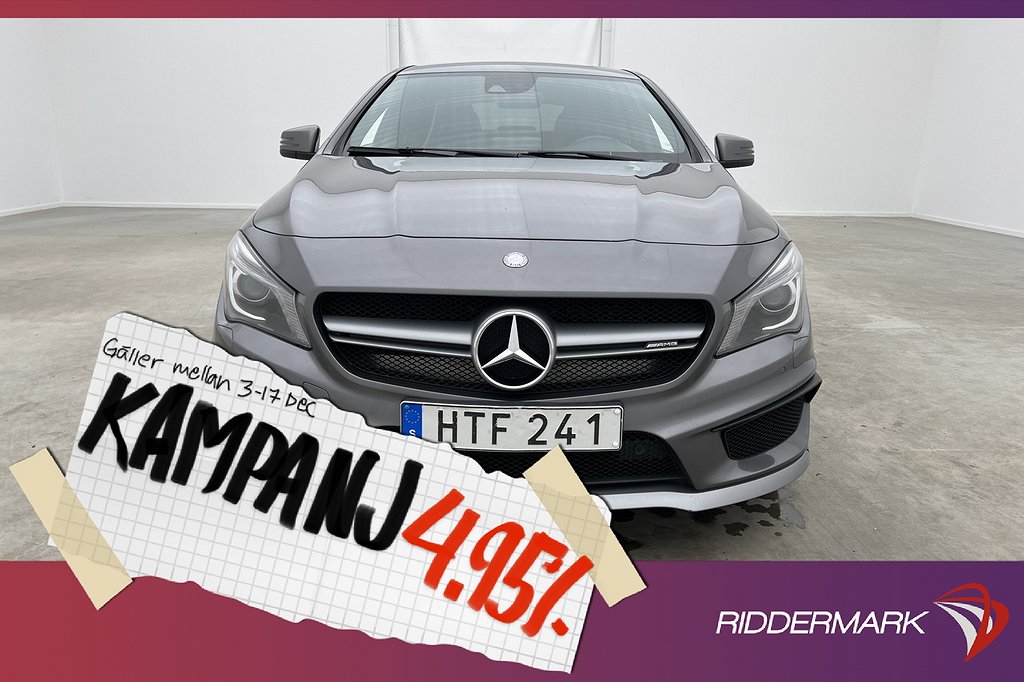 Mercedes-Benz CLA 45 AMG 4M Coupé 381hk H/K 4,95% Ränta